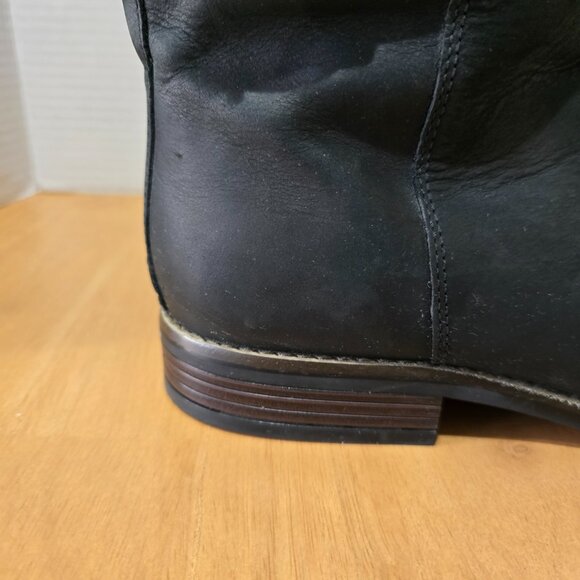 Clarks Collection Women's Ultimate Comfort Riding Boots Black Leather Size 11M - Picture 4 of 12